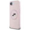 Karl Lagerfeld Silicone Karl & Choupette Heads MagSafe - Etui do iPhone 16e (różowy)