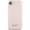 Guess Silicone Script Metal Logo MagSafe - Etui do iPhone 16e (różowy)