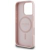 Guess Grained Printed Flower Pattern MagSafe - Etui do iPhone 16 Pro (różowy)