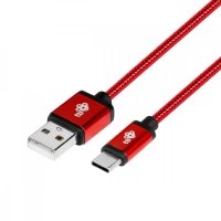 TB Kabel USB-USB C 1.5m rubinowy sznurek 