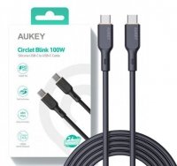 AUKEY CB-SCC102 silokonowy kabel USB C - USB C | 1.8m | 5A | 100WPD | 20V 