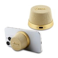 Guess Magnetic Script Metal Logo - Głośnik Bluetooth V5.3 (złoty) 