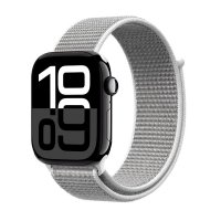 Crong Nylon - Pasek sportowy do Apple Watch 44/45/46/49 mm (Silver Grey) 
