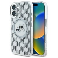 Karl Lagerfeld IML Monogram Karl & Choupette Head MagSafe - Etui iPhone 16 (przezroczysty) 