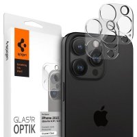Spigen Optik.TR Camera Protector - Szkło ochronne na obiektyw do iPhone 15 Pro / 15 Pro Max / iPhone 14 Pro / 14 Pro Max (2 szt) 