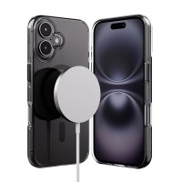 Crong Clear MAG Pro - Etui iPhone 16 MagSafe (czarny) 