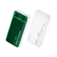 WEKOME WP-351 Vanguard Series - Power bank 20000 mAh PD 20W + QC 22.5W (Zielony / Przezroczysty) 