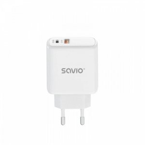 Savio Ładowarka sieciowa USB Quick Charge, Power Delivery 3.0, 30W, LA-06