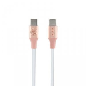 Guess Ebossed Logo - Kabel USB-C do USB-C Fast Charging 1.5m (różowy)