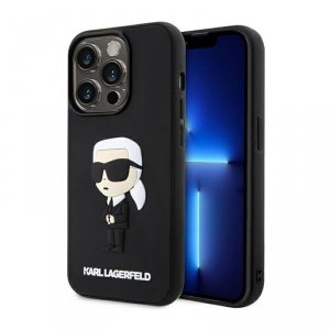 Karl Lagerfeld 3D Rubber NFT Ikonik - Etui iPhone 14 Pro (Czarny)