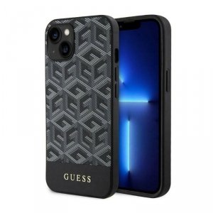 Guess GCube Stripes MagSafe - Etui iPhone 14 Plus (Czarny)