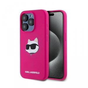 Karl Lagerfeld Silicone Choupette Head MagSafe - Etui iPhone 15 Pro Max (różowy)