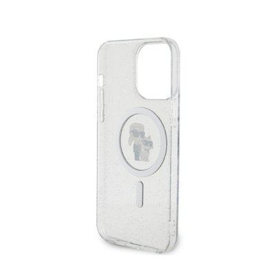 Karl Lagerfeld Karl & Choupette Glitter Magsafe - Etui iPhone 15 Pro Max (przezroczysty)