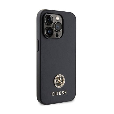Guess 4G Strass Metal Logo - Etui iPhone 15 Pro Max (czarny)