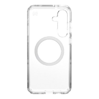 Speck Presidio Perfect-Clear Magnet - Etui Samsung Galaxy S25+ / S24+ MagSafe (Clear / Chrome Finish / Serene Silver)