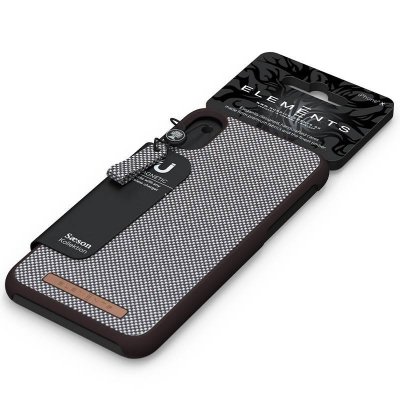 Nordic Elements Saeson Idun - Materiałowe etui iPhone XR (Dark Brown Pattern 1)