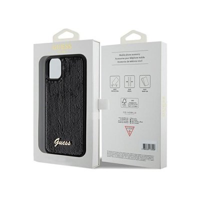 Guess Sequin Script Metal - Etui iPhone 11 (czarny)