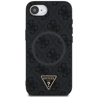 Guess 4G Ring Triangle Logo MagSafe - Etui do iPhone 16e (czarny)