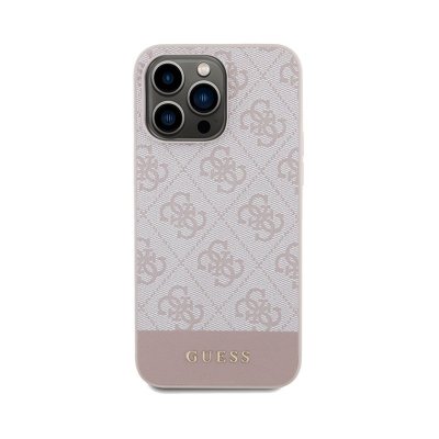 Guess 4G Bottom Stripe Collection - Etui iPhone 15 Pro Max (różowy)