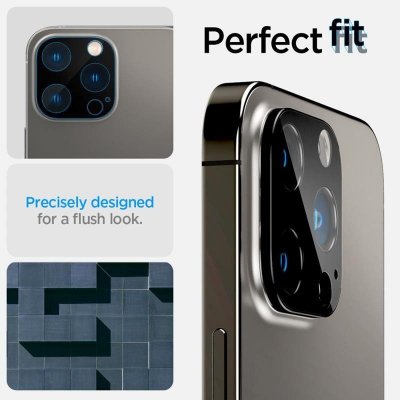 Spigen Optik.TR Camera Lens Protector 2-Pack - Szkło ochronne na obiektyw do iPhone 16 Pro / 16 Pro Max / 15 Pro / 15 Pro Max / 