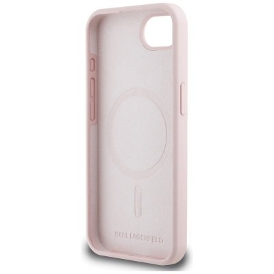 Karl Lagerfeld Silicone Karl & Choupette Heads MagSafe - Etui do iPhone 16e (różowy)