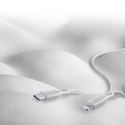 Cellularline Soft Cable - Kabel USB-C do Lightning certyfikat MFi 1.2 m (szary)