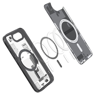 Spigen Ultra Hybrid Mag MagSafe - Etui do iPhone 16e (Zero One Black)