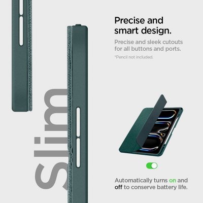 Spigen Urban Fit - Etui do iPad Pro 13&quot; (M4, 2024) (Midnight Green)
