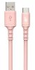 TB Kabel USB-USB C 1m silikonowy różowy 