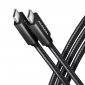 AXAGON BUCM32-CM15AB Kabel USB-C - USB-C 3.2 Gen 2, 1.5m, PD 100W, 5A, 4K HD, ALU, oplot, czarny 