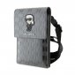 Karl Lagerfeld Saffiano Monogram Ikonik - Torebka crossbody na telefon (srebrny) 