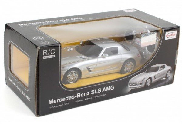 Mercedes-Benz SLS AMG 1:24 RTR (zasilanie na baterie AA) - Srebrny