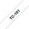 Taśma Brother TC-101. czarny druk/przezroczysty podkład. laminowane. 8m. 12mm TC101