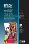 Epson Value Glossy Photo Paper, foto papier, połysk, biały, 10x15cm, 183 g/m2, 100 szt., C13S400039, atrament