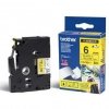 Taśma Brother TZE-FX611. czarny druk/żółty podkład. laminowane. 8m. 6mm. flexibilnĂ­ TZEFX611