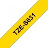 Taśma laminowana Brother 12mm BLACK ON YELLOW TZES631