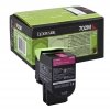 Toner Lexmark 70C20M0. magenta. 1000s. return. Lexmark CS510de. CS410dn. CS310dn. CS310n. CS410n 70C20M0