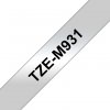 Taśma Brother TZE-M931. czarny druk/srebrny podkład. laminowane. 8m. 12mm TZEM931