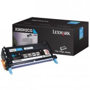 Lexmark oryginalny toner X560H2CG. cyan. 10000s. Lexmark X560N. X560dn X560H2CG