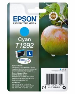 Tusz EPSON C13T12924012, T1292, cyan, 485s, 7ml, Epson Stylus SX420W, 425W, Stylus Office BX305F, 320FW