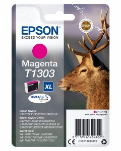 Tusz EPSON C13T13034012, T1303, magenta, 765s, 10,1ml, Epson Stylus Office BX320FW