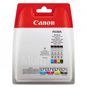 Canon oryginalny tusz / tusz CLI-571 CMYK, 0386C004, CMYK, blistr z ochroną, 7ml, 4-pack