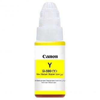 Canon oryginalny Wkład atramentowy / tusz GI-590 Y. yellow. 7000s. 70ml. 1606C001. Canon PIXMA iP100 1606C001