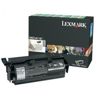Lexmark oryginalny toner X651A11E. black. 7000s. return. Lexmark X651. X652. X654. X656. X658 X651A11E