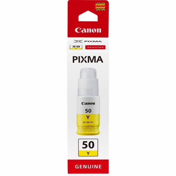 Tusz Canon GI-50 Y, yellow, 7700s, 9ml, 3405C001, Canon PIXMA G5050,G6050,GM2050 3405C001