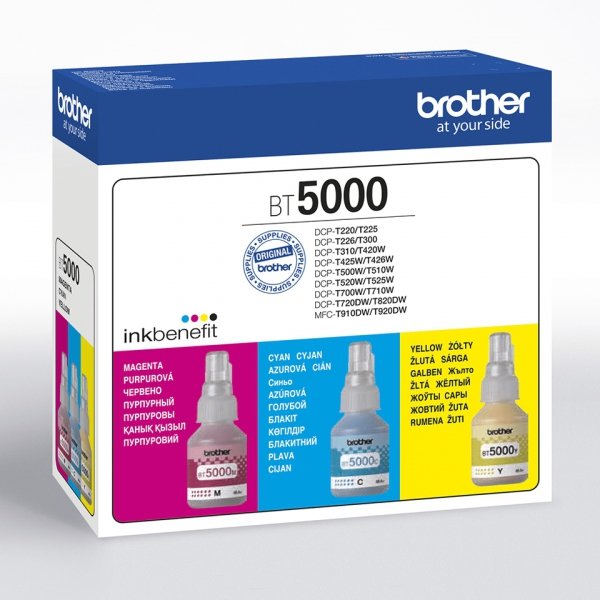 Brother oryginalny tusz / tusz BT-5000CLVAL, CMY, 3x5000s, Brother DCP T300, DCP T500W, DCP T700W