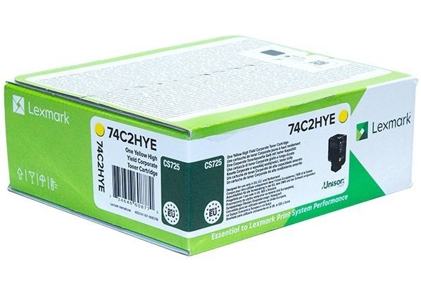 Toner Lexmark CS725 żółty 12K 74C2HYE 74C2HYE