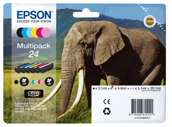 Tusz EPSON Claria PhotoHD 24 Elephant MP C13T24284011