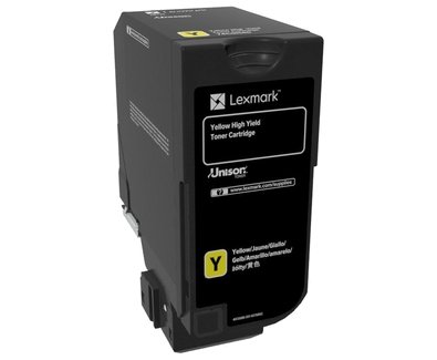 Toner Lexmark 74C0H40, yellow, 12000s, high capacity, Lexmark CS720de,CS720dte,CS725de,CS725dte 74C0H40