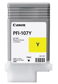 Tusz Canon PFI107Y. yellow. 130ml. 6708B001. ploter iPF-680. 685. 780. 785 6708B001